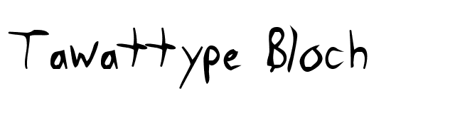 Tawattype Bloch font preview