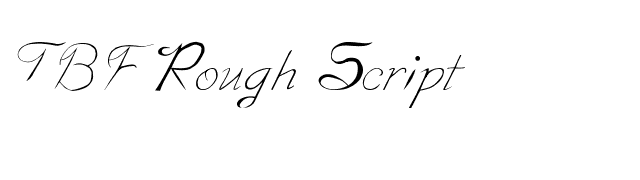 TBF Rough Script font preview