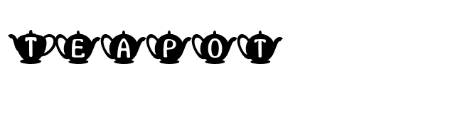 Teapot font preview