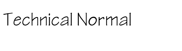 Technical Normal font preview