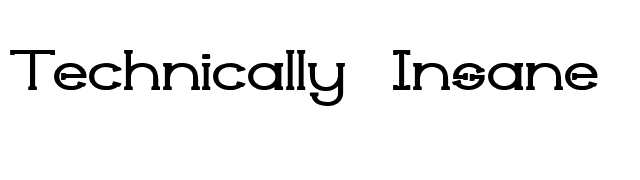 Technically Insane Widesemibold font preview