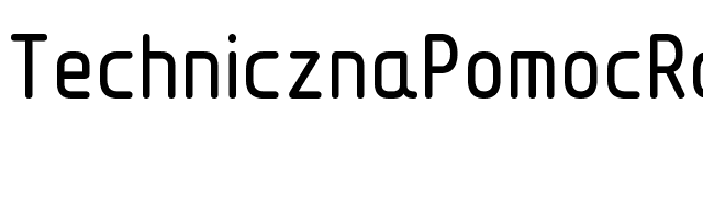 TechnicznaPomocRound font preview