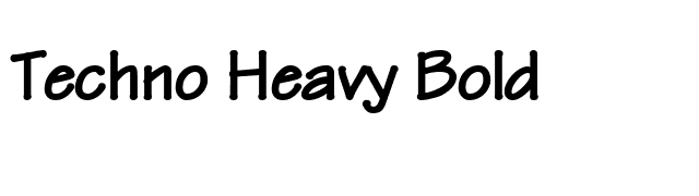 Techno Heavy Bold font preview