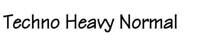 Techno Heavy Normal font preview