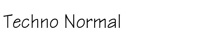 Techno Normal font preview