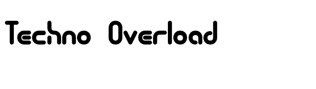 Techno Overload font preview