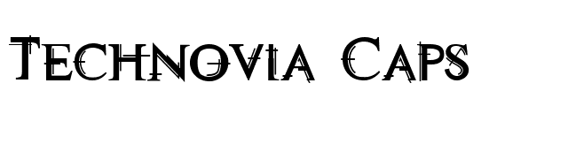 Technovia Caps font preview