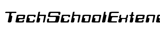 TechSchoolExtended Oblique font preview