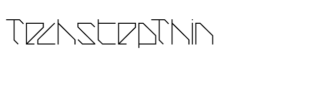 TechstepThin font preview