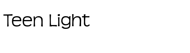 Teen Light font preview