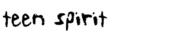 teen spirit font preview