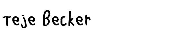 Teje Becker font preview