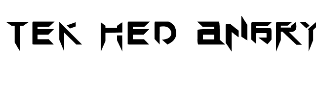 TEK HED ANGRY font preview