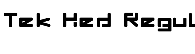 Tek Hed Regular font preview