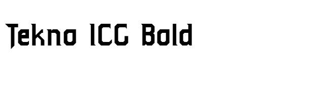 Tekno ICG Bold font preview