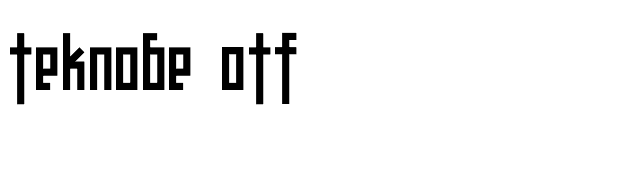 Teknobe OTF font preview