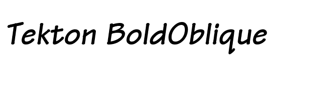 Tekton BoldOblique font preview