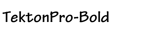 TektonPro-Bold font preview