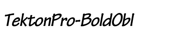 TektonPro-BoldObl font preview