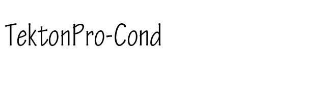 TektonPro-Cond font preview