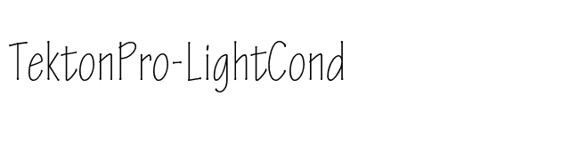 TektonPro-LightCond font preview