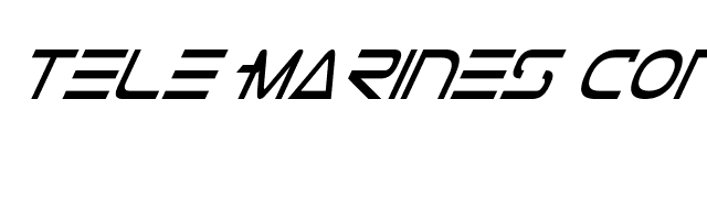 Tele-Marines Condensed Italic font preview