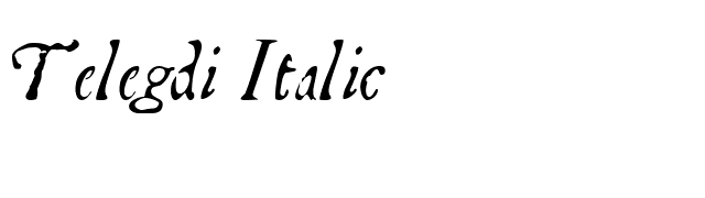 Telegdi Italic font preview