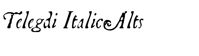 Telegdi ItalicAlts font preview