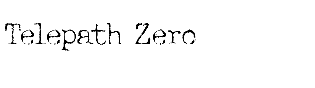 Telepath Zero font preview