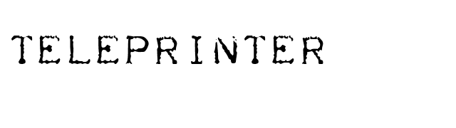 Teleprinter font preview