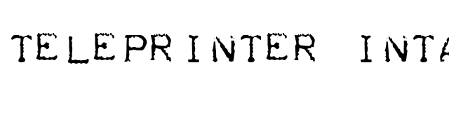 Teleprinter Intalic font preview