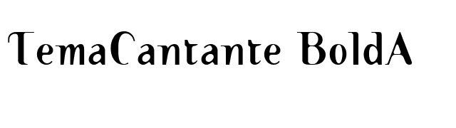 TemaCantante BoldA font preview