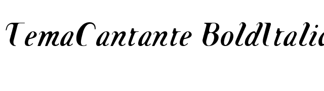 TemaCantante BoldItalicA font preview