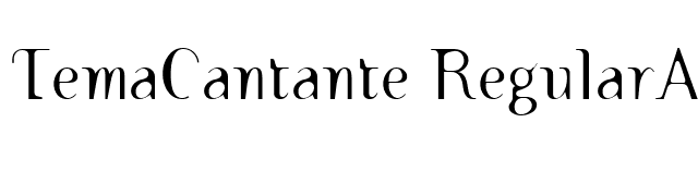 TemaCantante RegularA font preview