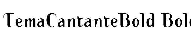 TemaCantanteBold Bold font preview