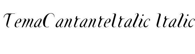 TemaCantanteItalic Italic font preview