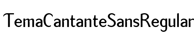 TemaCantanteSansRegular font preview