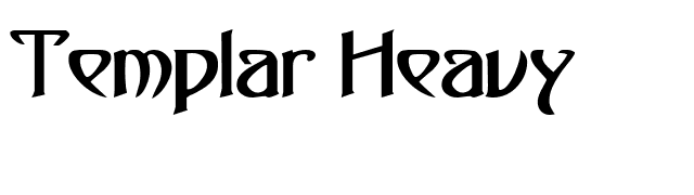 Templar Heavy font preview