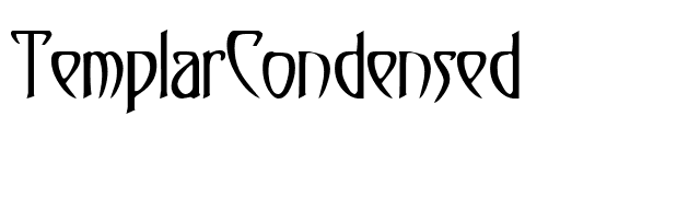 TemplarCondensed font preview