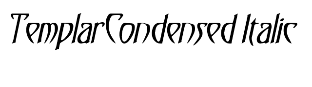 TemplarCondensed Italic font preview