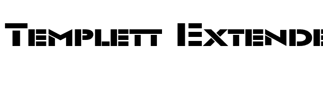 Templett Extended Bold font preview