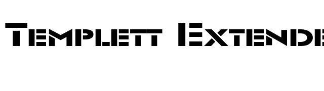 Templett Extended Normal font preview