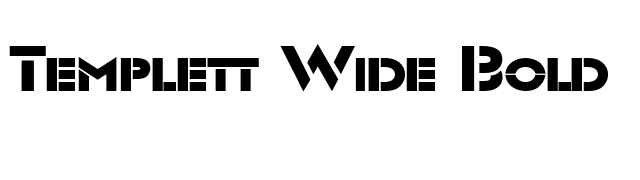 Templett Wide Bold font preview