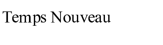 Temps Nouveau font preview