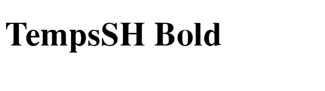 TempsSH Bold font preview