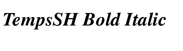 TempsSH Bold Italic font preview