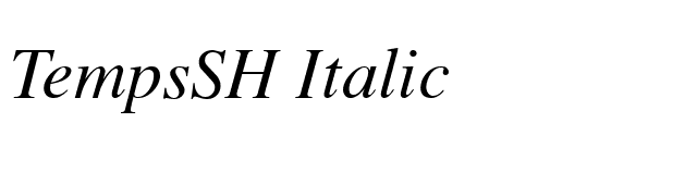 TempsSH Italic font preview