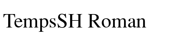 TempsSH Roman font preview