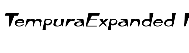 TempuraExpanded Italic font preview