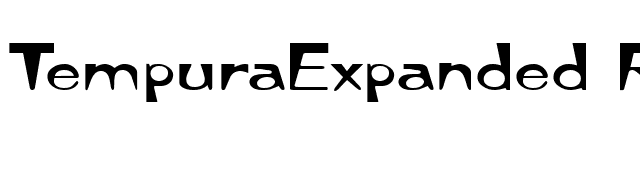 TempuraExpanded Regular font preview